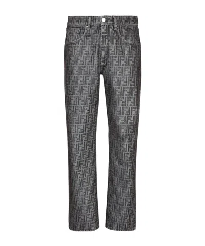 Fendi Ff Jeans In Black