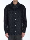 Fendi Ff Denim Jacket In Blue