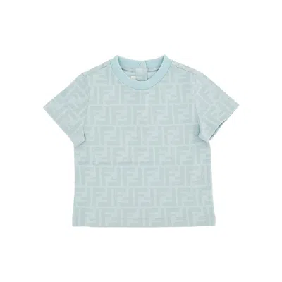 Fendi Ff Jersey T-shirt Kids In Blue