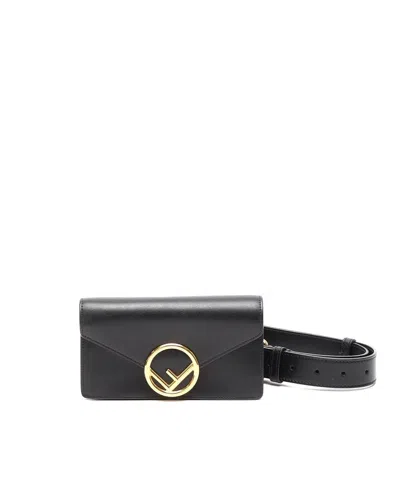 Fendi Ff Kan I Waist Belt Bag In Black