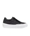 Fendi Ff Karligraphy Low-top Sneakers In Black