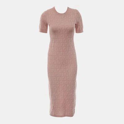 Pre-owned Ff Knit Dress In Pink from The Luxury Closet