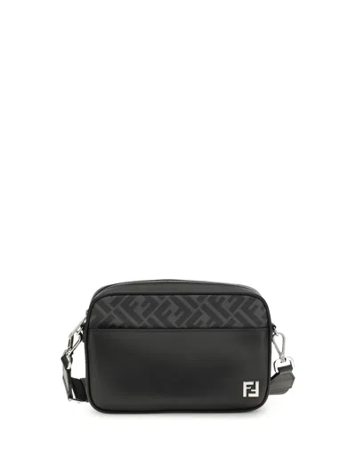 Fendi Adjustable Detachable Shoulder Strap Camera Case In Black