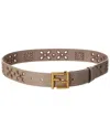 Fendi Ff Leather Belt In Brown