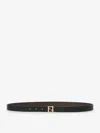 Fendi Ff Leather Belt In Black