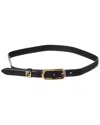 Fendi Ff Leather Belt In Black