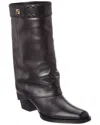 Fendi Ff Leather Boot In Black