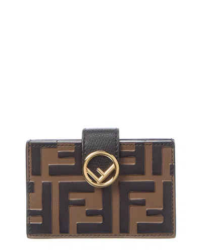 Fendi Ff Leather Card Case