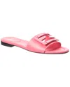 Fendi Ff Leather Sandal In F0ana Malva Malva