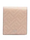Fendi Ff Leather Wallet In Neutrals