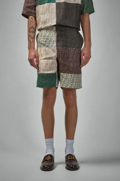 FENDI FF LINEN BERMUDAS