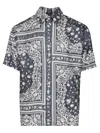 Fendi Bandana Shirt Floral Pattern In Gray