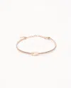 Fendi Ff Logo Baguette Rose Gold Bracelet