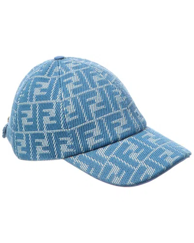 Fendi Ff Logo Baseball Cap In Blue