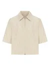 Fendi Chambray Ff Jacket In Neutral