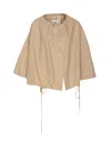 Fendi Ff Logo Denim Jacket In Neutral
