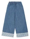 Fendi Ff-logo Denim Trousers In Blue
