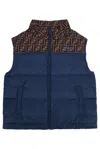 Fendi Kids Ff Logo Detailed Padded Gilet