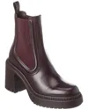 Fendi Ff Logo Domino Leather Boot In Brown