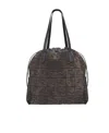 Fendi Ff Logo-embossed Tote Bag In Gray