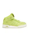 Fendi Ff Logo-embroidered High-top Sneakers In Yellow
