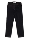 Fendi Ff Logo-embroidered Jeans In Blue
