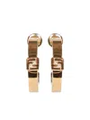 Fendi Ff-logo Hoop Earrings In Gold