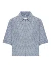Fendi Chambray Ff Jacket In Blue