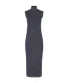 Fendi Grey Viscose Blend Dress In Blue