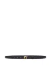 Fendi Ff Logo Leather Belt In Black