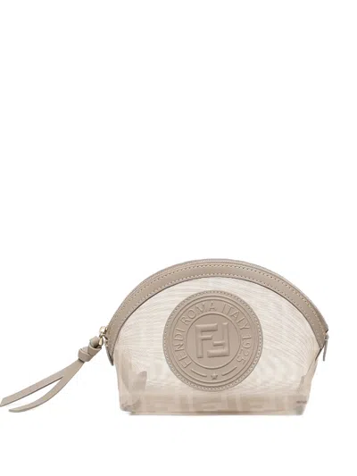 Fendi Ff-logo Mesh Make Up Bag