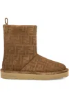Fendi Stivaletti Apres Chic In Pelle Scamosciata Caramello Donna In Beige O Tan