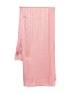 Fendi Ff Logo-pattern Scarf In Pink