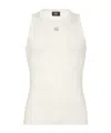 Fendi Ff Logo Plaque Tank Top In White