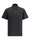Fendi Ff Piquet Jacquard Polo Shirt In Black
