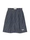 Fendi Ff-logo Print Cotton Shorts In 蓝色
