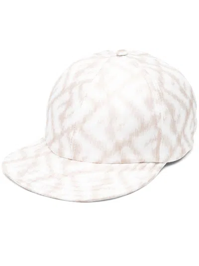Fendi Ff Logo-print Silk Baseball Cap In Multi