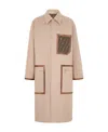 Fendi Logo Monogram Reversible Trench Coat In Nude