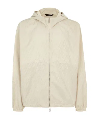 Fendi Ff-logo Print Windbreaker In Nude