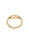Fendi Ff Logo Ring In Yellow