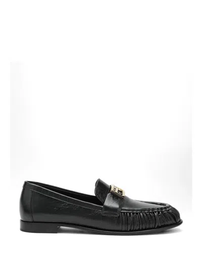Fendi Nappa Leather Baguette Loafers Fringe Detail In Multi