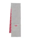 Fendi Ff Logo Scarf In Gray