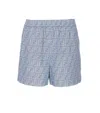 Fendi Shorts Ff Chambray In Blue