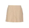 Fendi Chambray Ff Shorts In Neutral