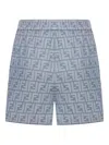 Fendi Shorts Ff Chambray