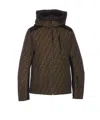Fendi Ff-jacquard Canvas Ski Jacket In Brown