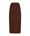 Fendi Ff Logo Skirt In Brown