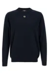 Fendi Ff Logo Wool Crewneck Sweater