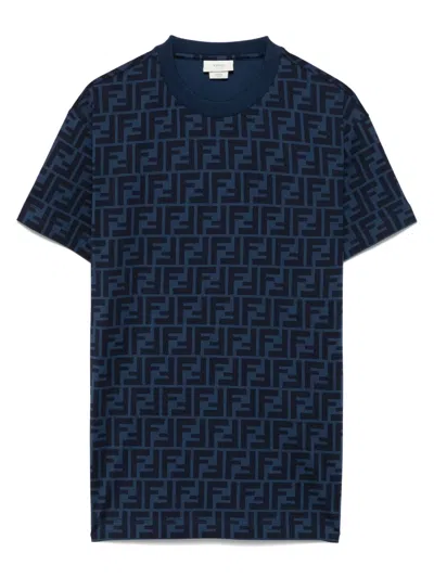 Fendi Ff-logo T-shirt In ブルー