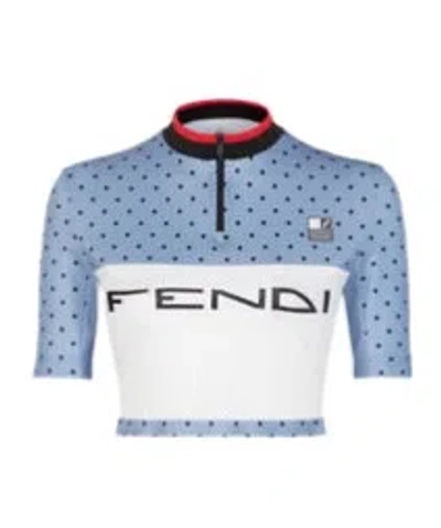 Fendi Ff Logo T-shirt In Blue